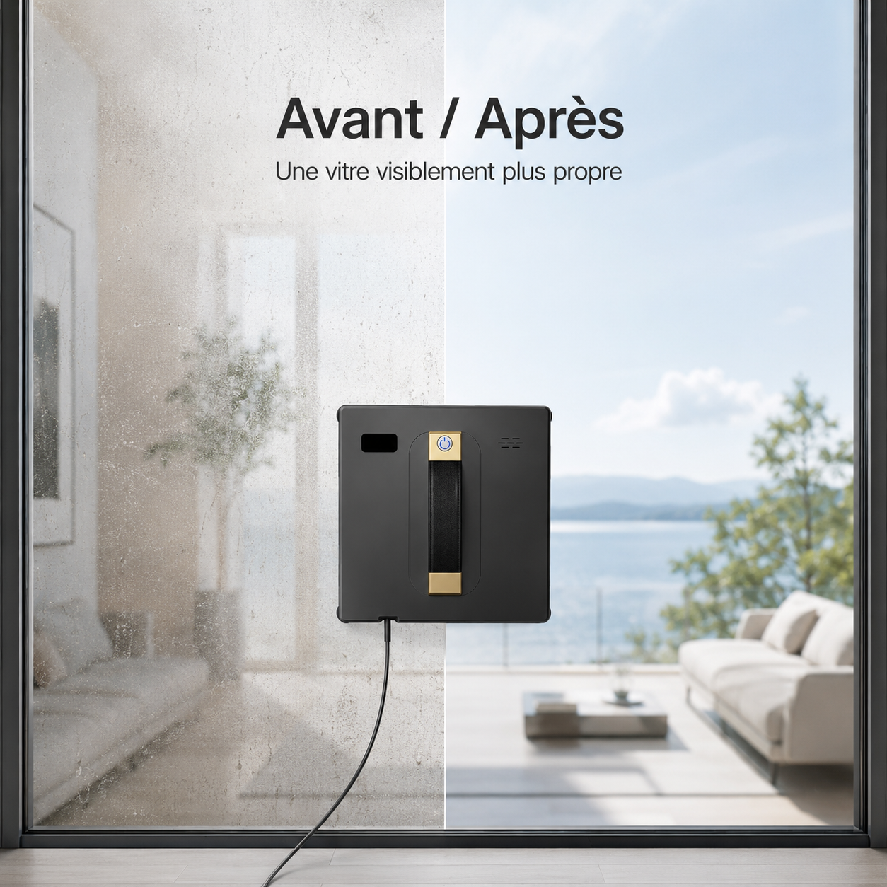 Robot Nettoyeur de Vitres Ultra-Plat 62mm