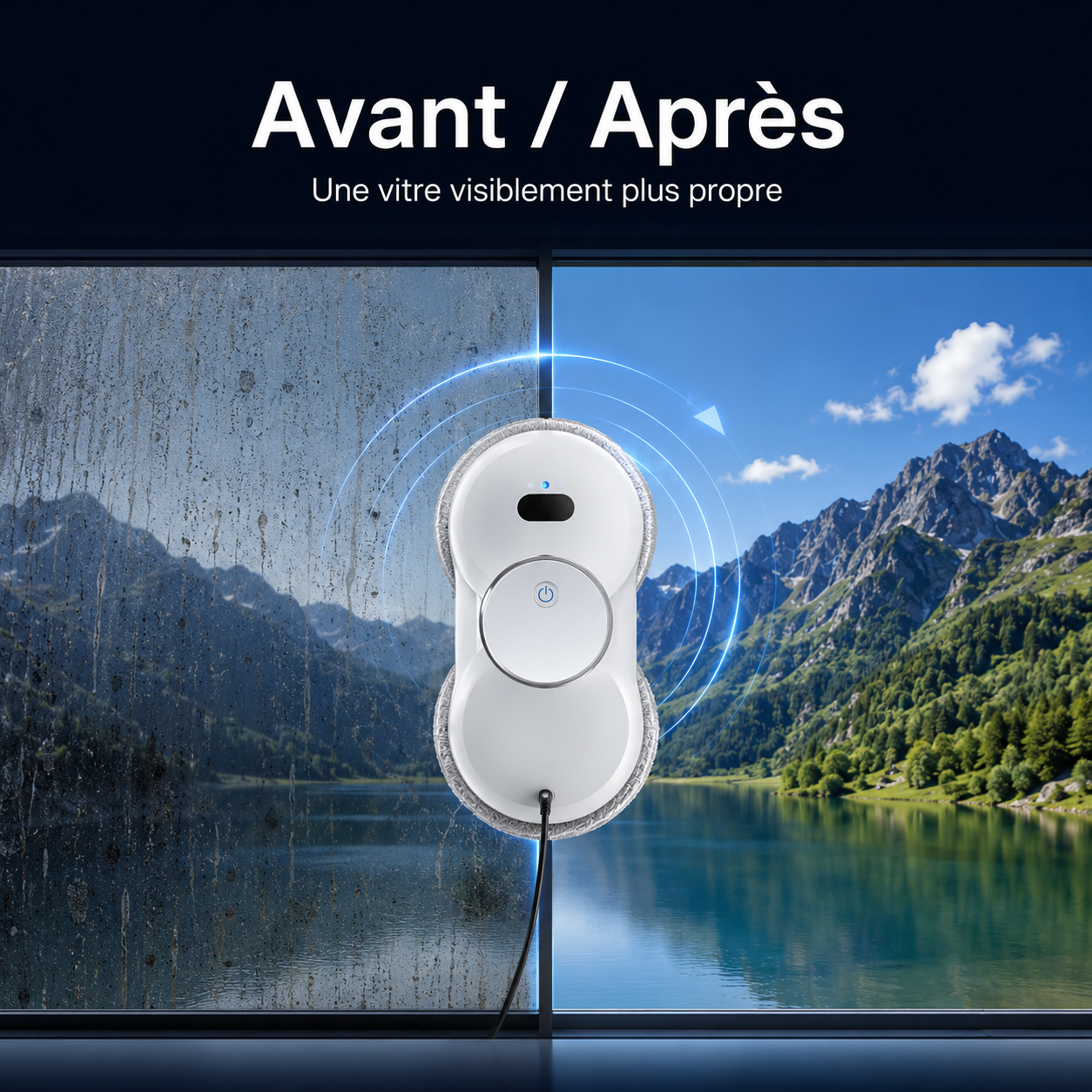 Robot Lave-Vitre Double Rotation 5600Pa