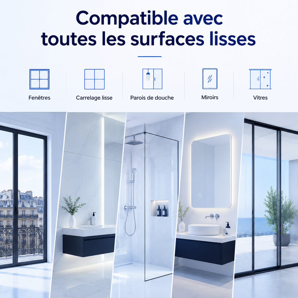 Robot Nettoyeur de Vitres Ultra-Plat 62mm